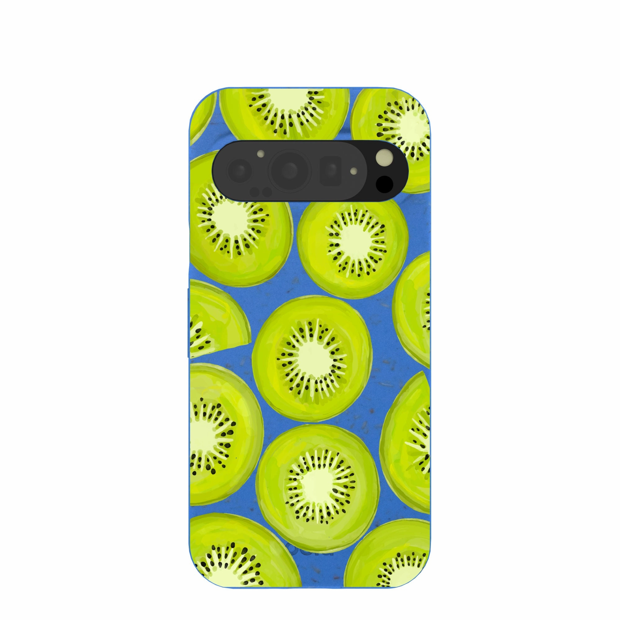 Ergonomic form Luxury Texture Design Electric Blue Kiwi Slices Google Pixel 9/9 Pro Case