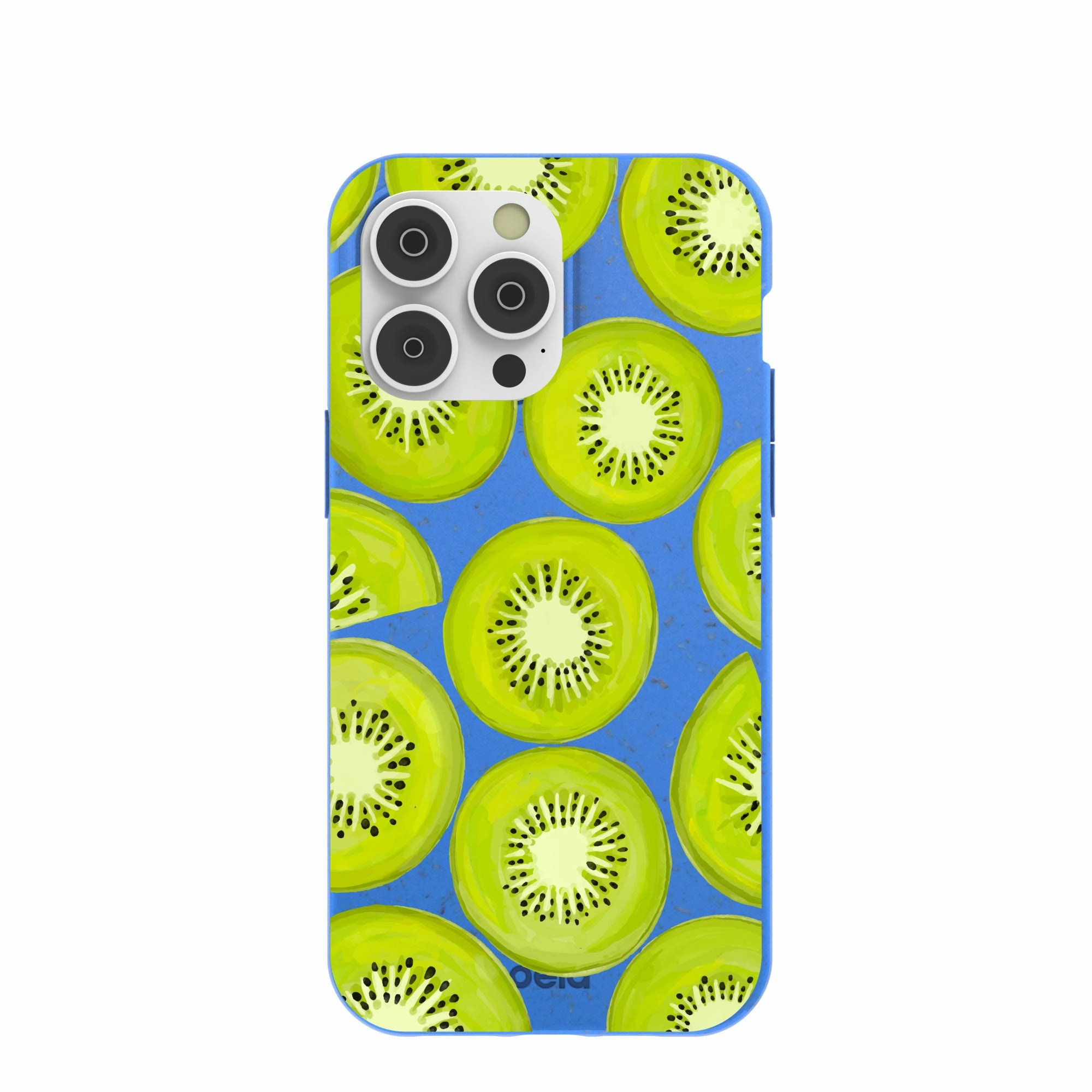 Electric Blue Kiwi Slices iPhone 14 Pro Max Case Comfort Design Layer