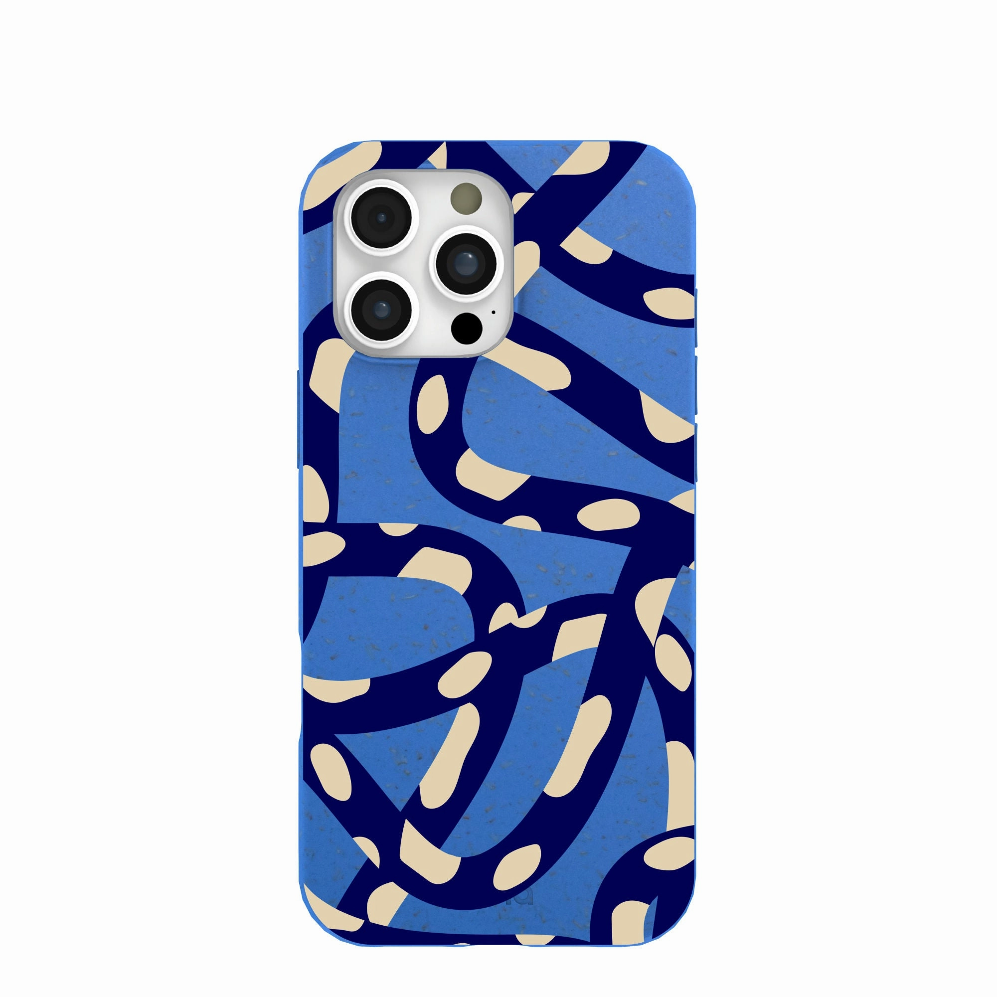 Electric Blue Noodles iPhone 16 Pro Max Case Sleek Edge Polished Surface