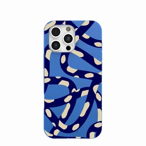 Electric Blue Noodles iPhone 16 Pro Max Case Sleek Edge Polished Surface