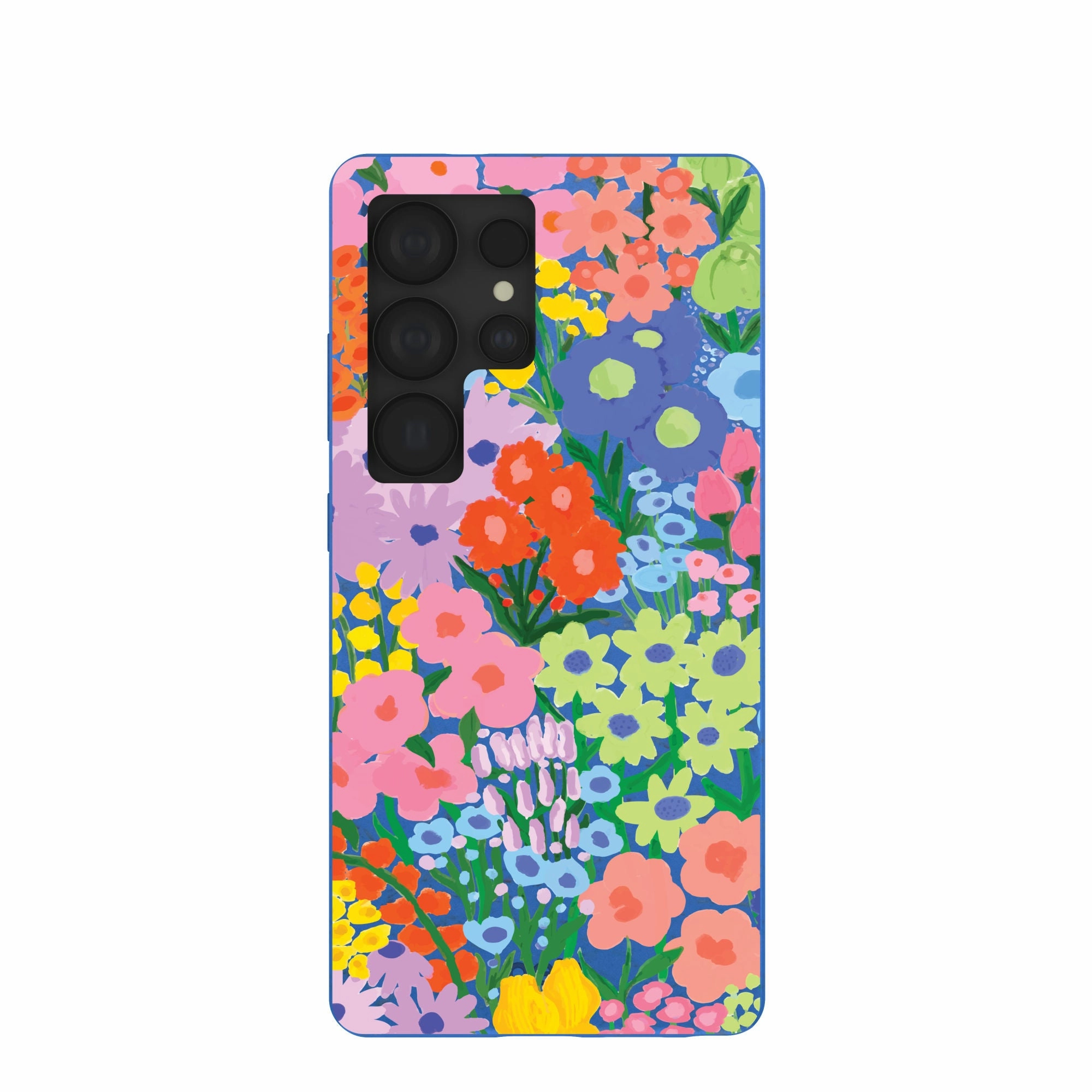 Trendy Accessory Gloss Surface Electric Blue Painted Garden Samsung Galaxy S25 Ultra Case