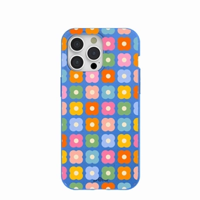 Comfort Shield Texture Smooth Look Texture Electric Blue Petal Pop iPhone 15 Pro Max Case