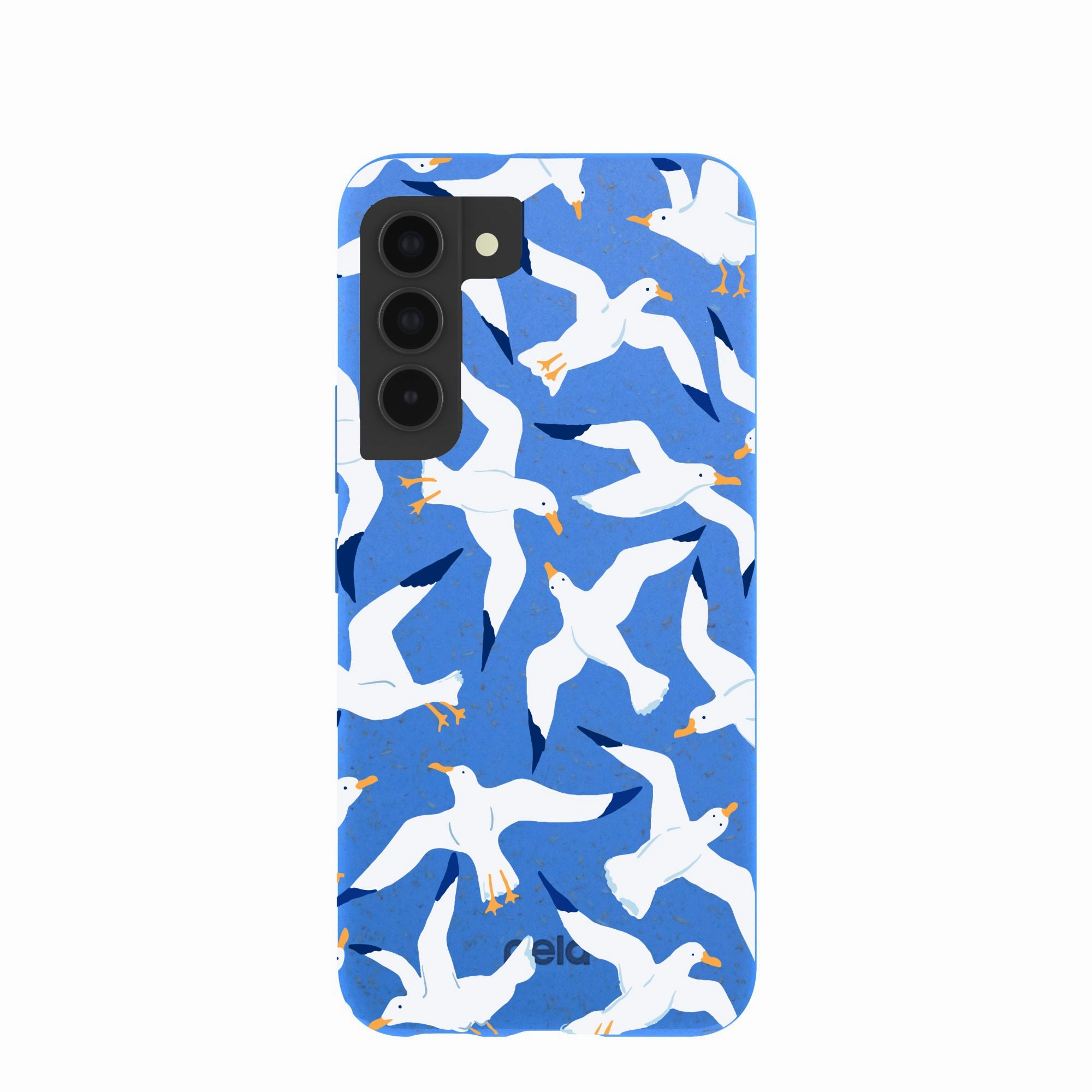 Electric Blue Seagulls Samsung Galaxy S22 Case Modern Accent
