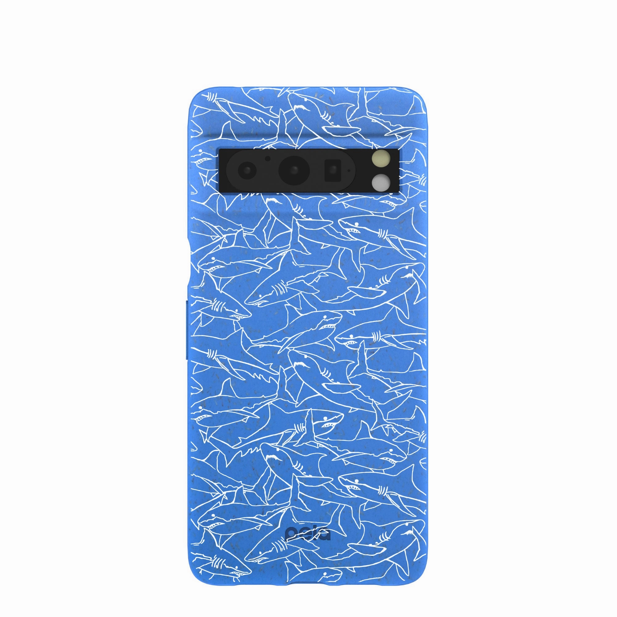 Flexible Design Hybrid Build Electric Blue Shark Frenzy Google Pixel 8 Pro Case