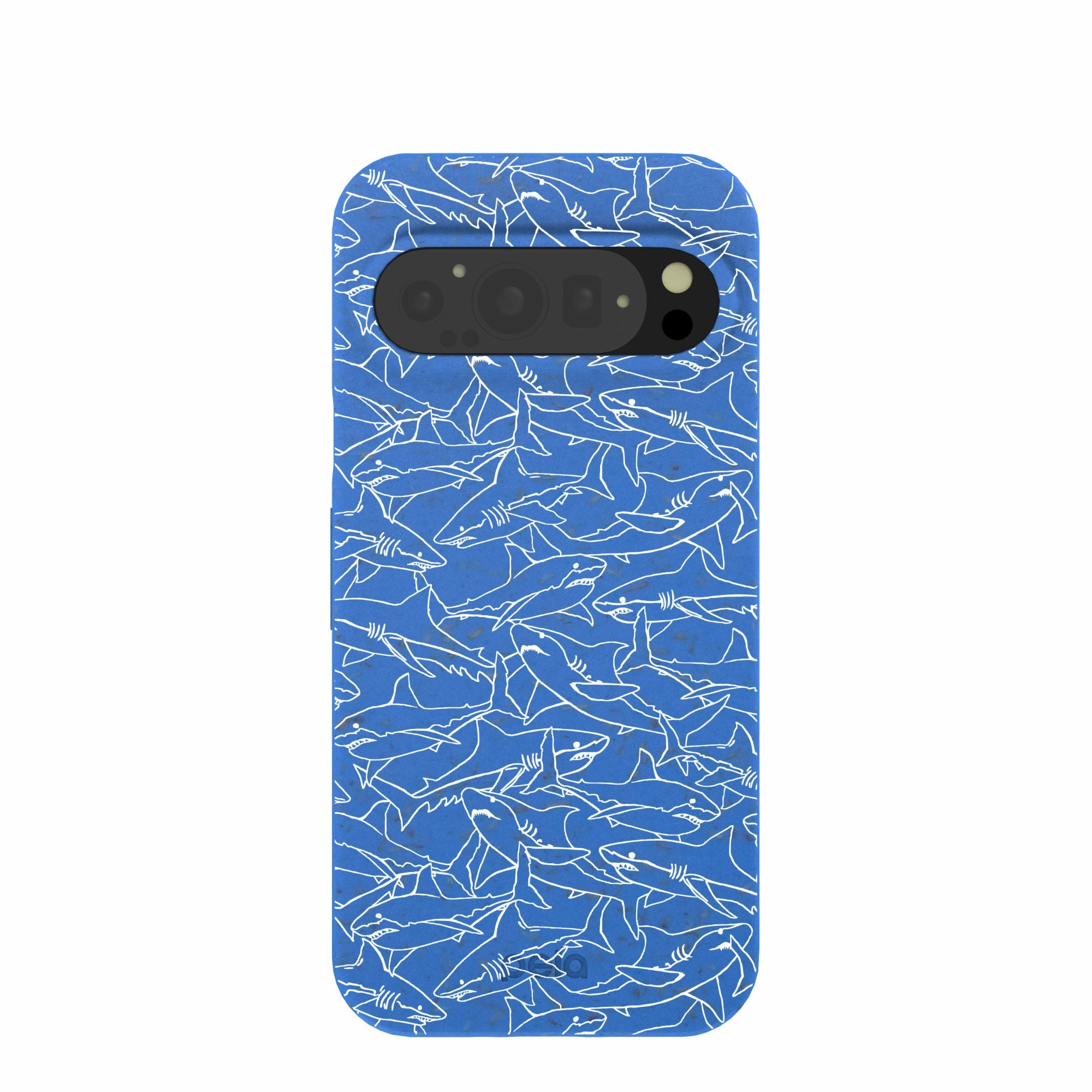 Electric Blue Shark Frenzy Google Pixel 9/9 Pro Case Durable Coating