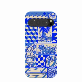 Electric Blue Summer Blues Google Pixel 9/9 Pro Case Ergonomic form