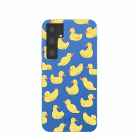 Electric Blue Sunny Ducklings Samsung Galaxy S24 (Plus) Case Color Layer Protective Quality