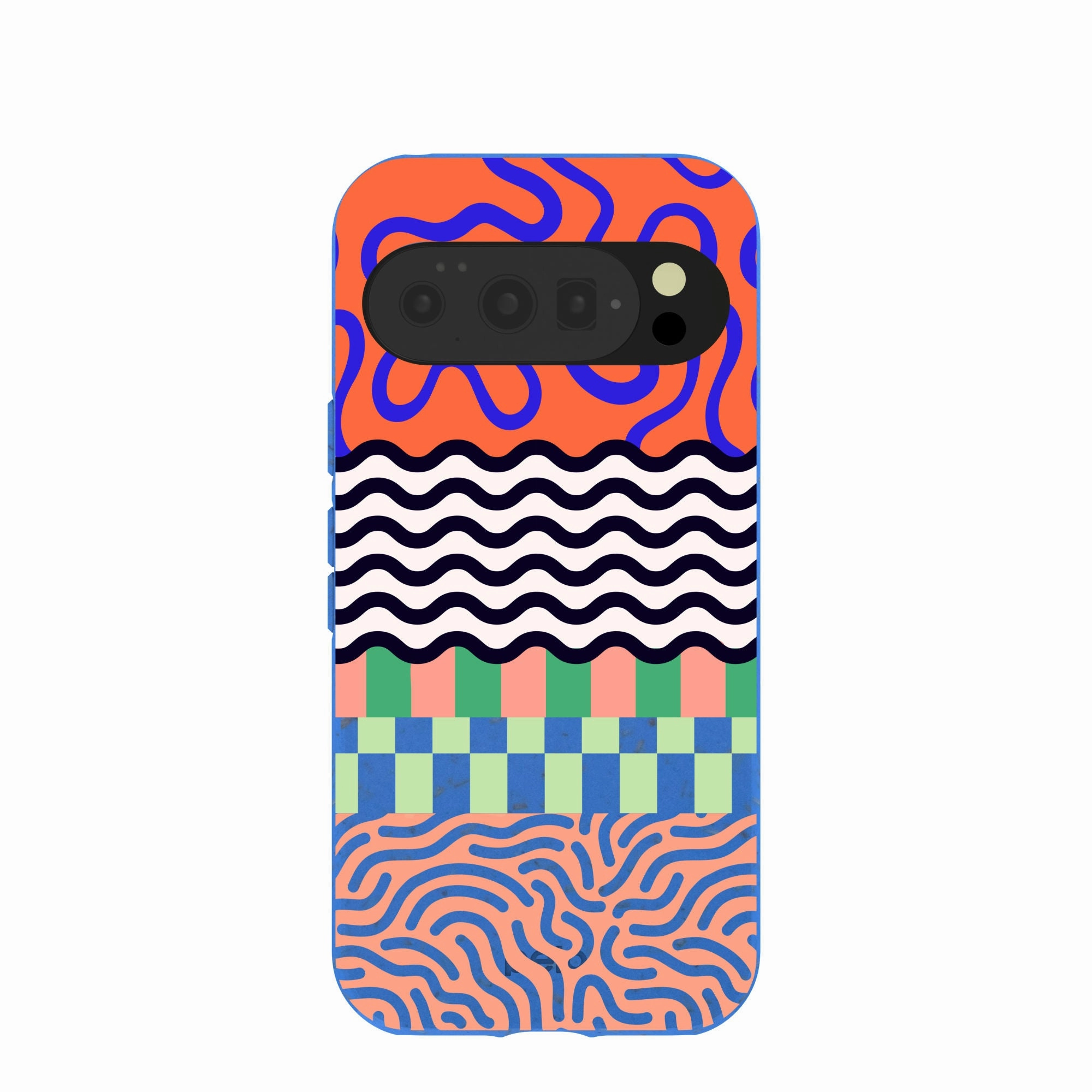 Electric Blue Tangerine Mix Google Pixel 10/10 Pro Case Durable Frame