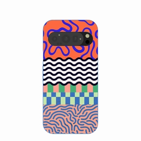 Bold colors Electric Blue Tangerine Mix Google Pixel 9/9 Pro Case