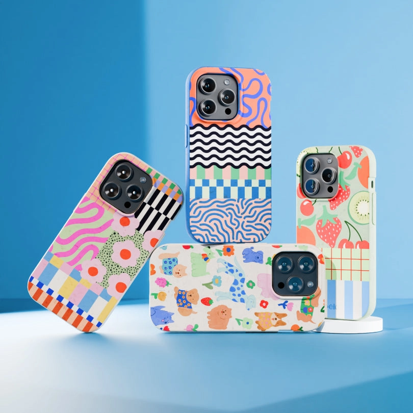 Electric Blue Tangerine Mix iPhone 17 Pro Max Case Smooth Layer