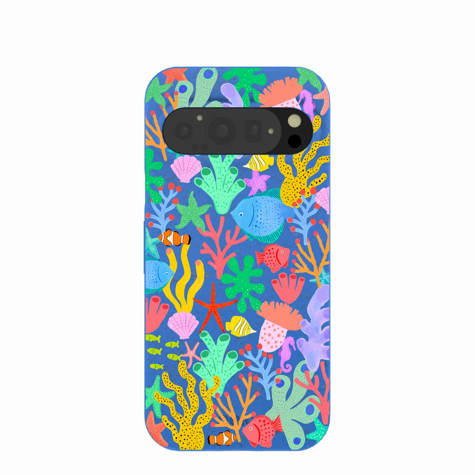 Hybrid Protection Electric Blue Underwater Blooms Google Pixel 9/9 Pro Case