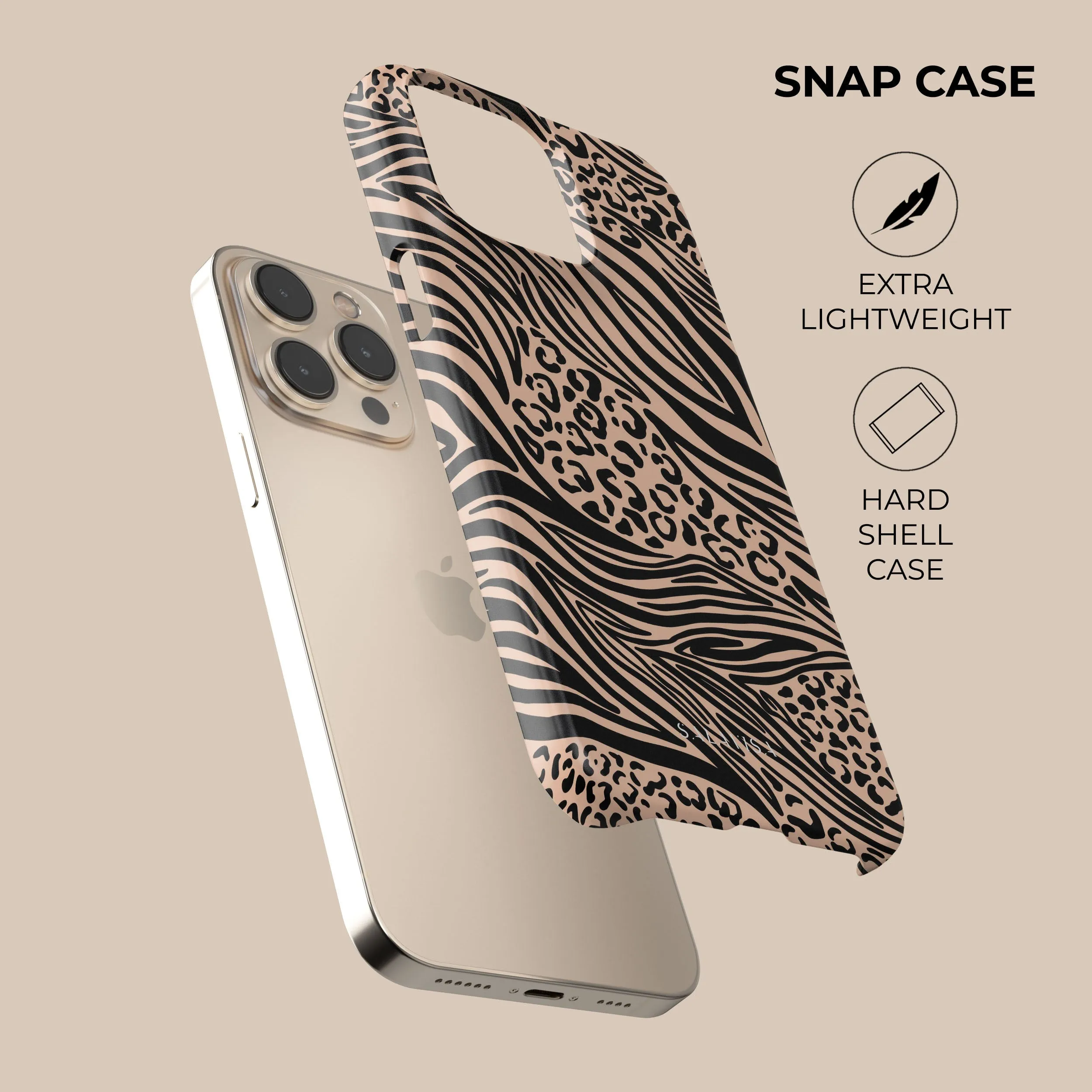 Matte Guard Elegant Finish Light Zebra Phone Case