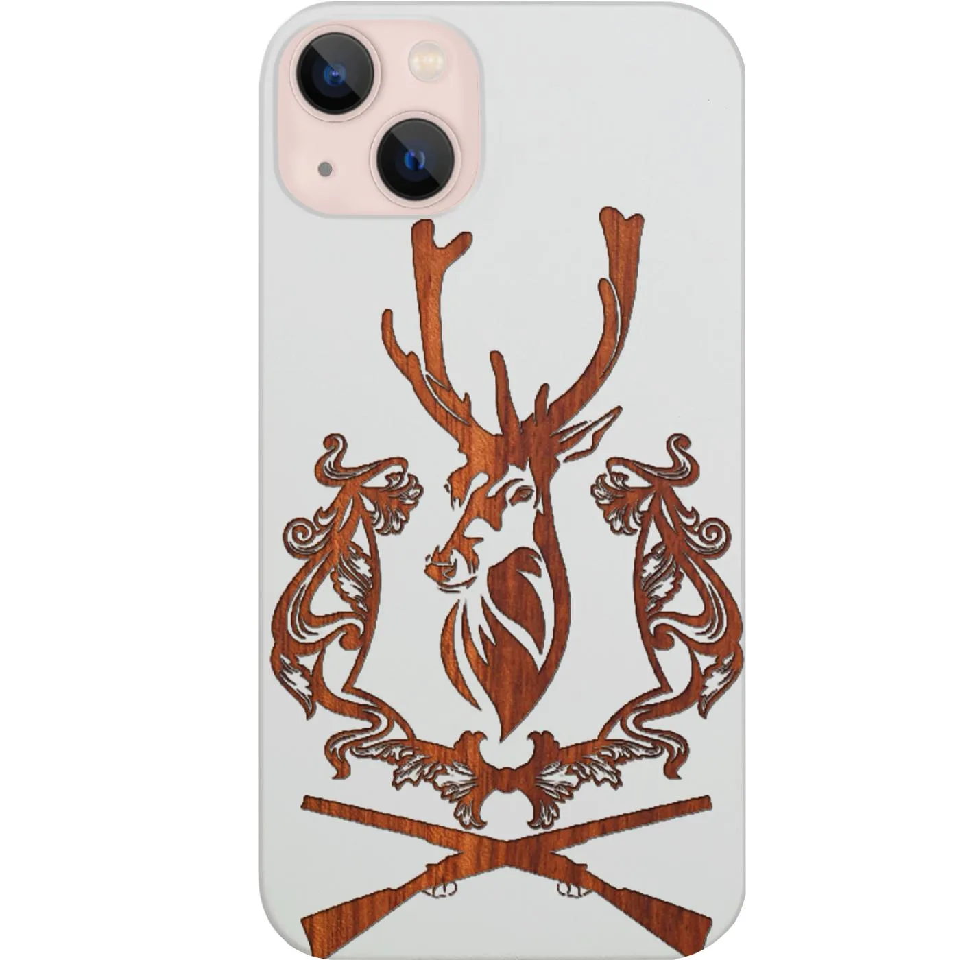 Stylish Look Deer with Rifles - Engraved Phone Case
