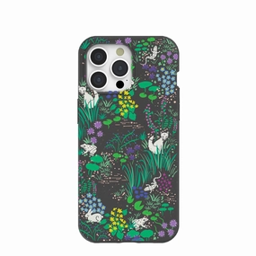 Gloss Layer Finish Vivid Pattern Black Midnight Pond iPhone 15 Pro Max Case