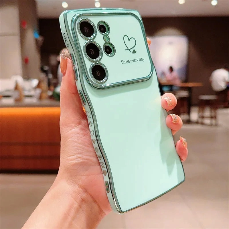 Wave Plating Love Heart Case - Samsung Light Form Recyclable Material
