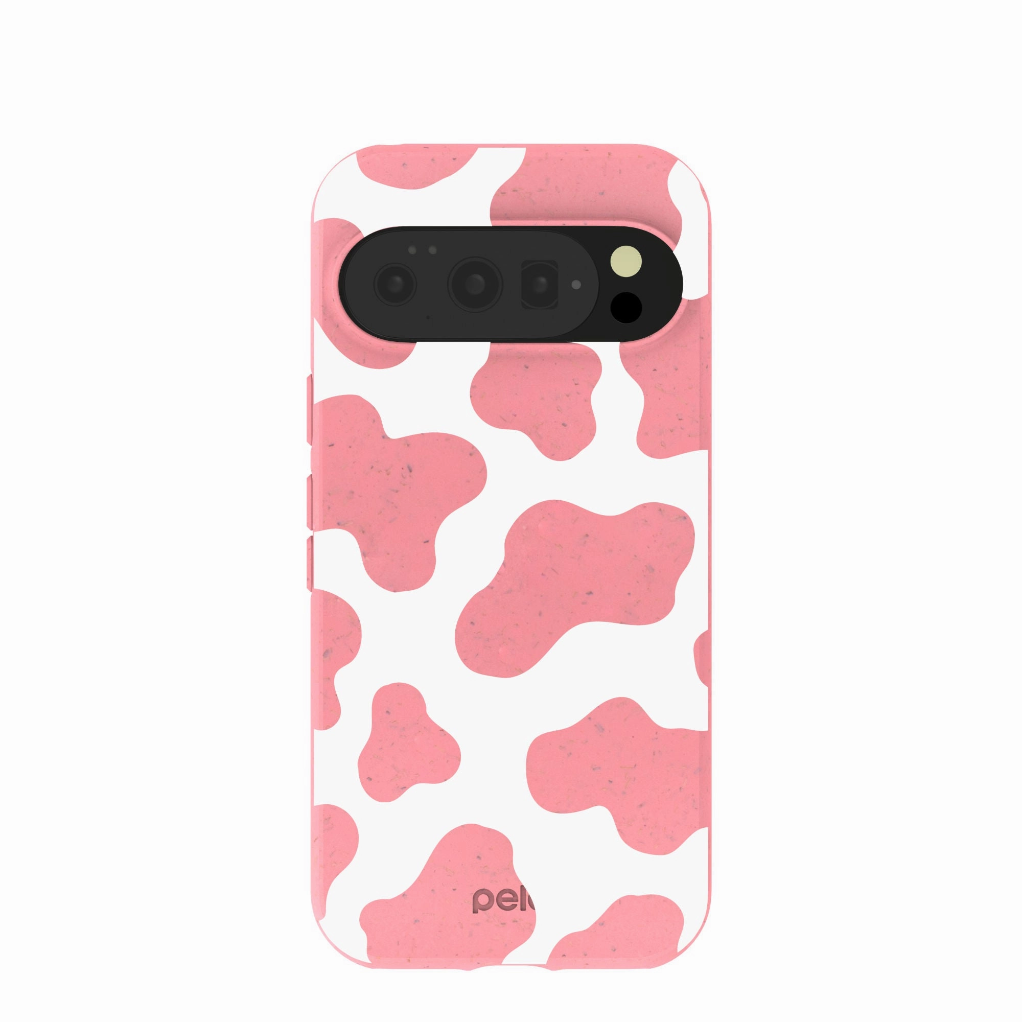 Textured Comfort Grip Assist Bubblegum Pink Cow Google Pixel 10/10 Pro Case