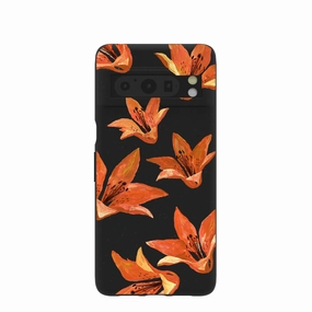 Black Tiger Lily Google Pixel 8 Pro Case Outdoor Adventure