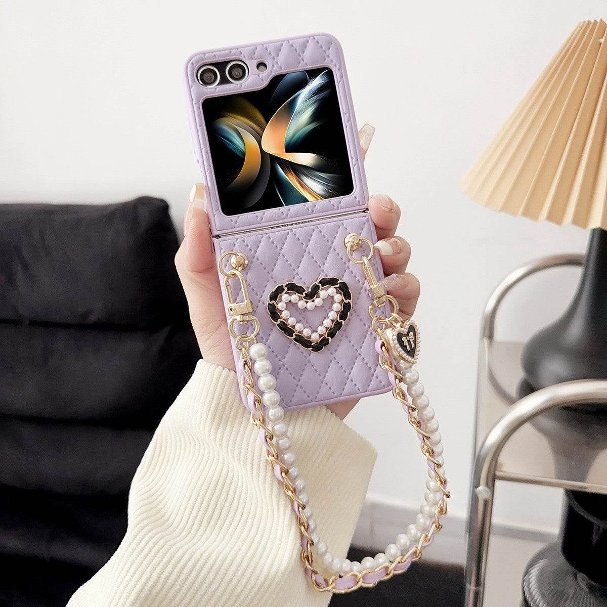 Elegant Design Layer Elegant Pearl Charm Quilted Case - Samsung
