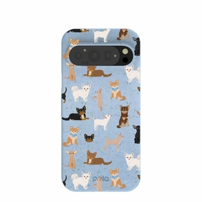 Slim Texture Powder Blue Chihuahua Charms Google Pixel 9/9 Pro Case