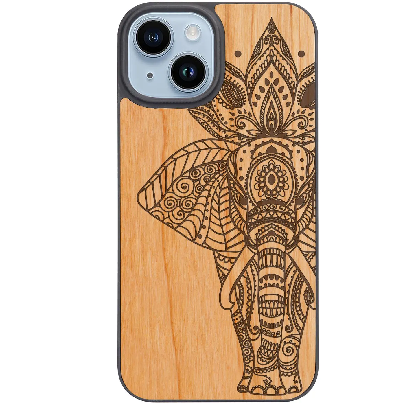 Soft Layer Texture Impact shield Elephant 1 - Engraved  Phone Case