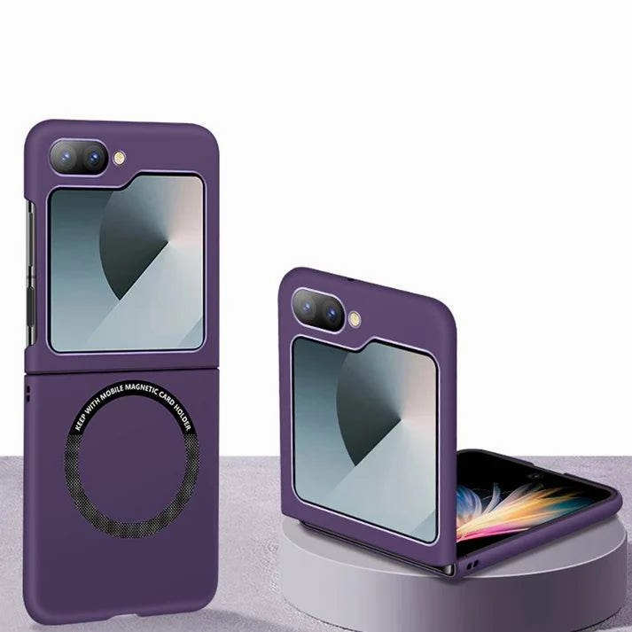 Galaxy Z Flip Series Ultra Thin Matte Folding Magsafe Case Luxury Texture Vivid Pattern Design