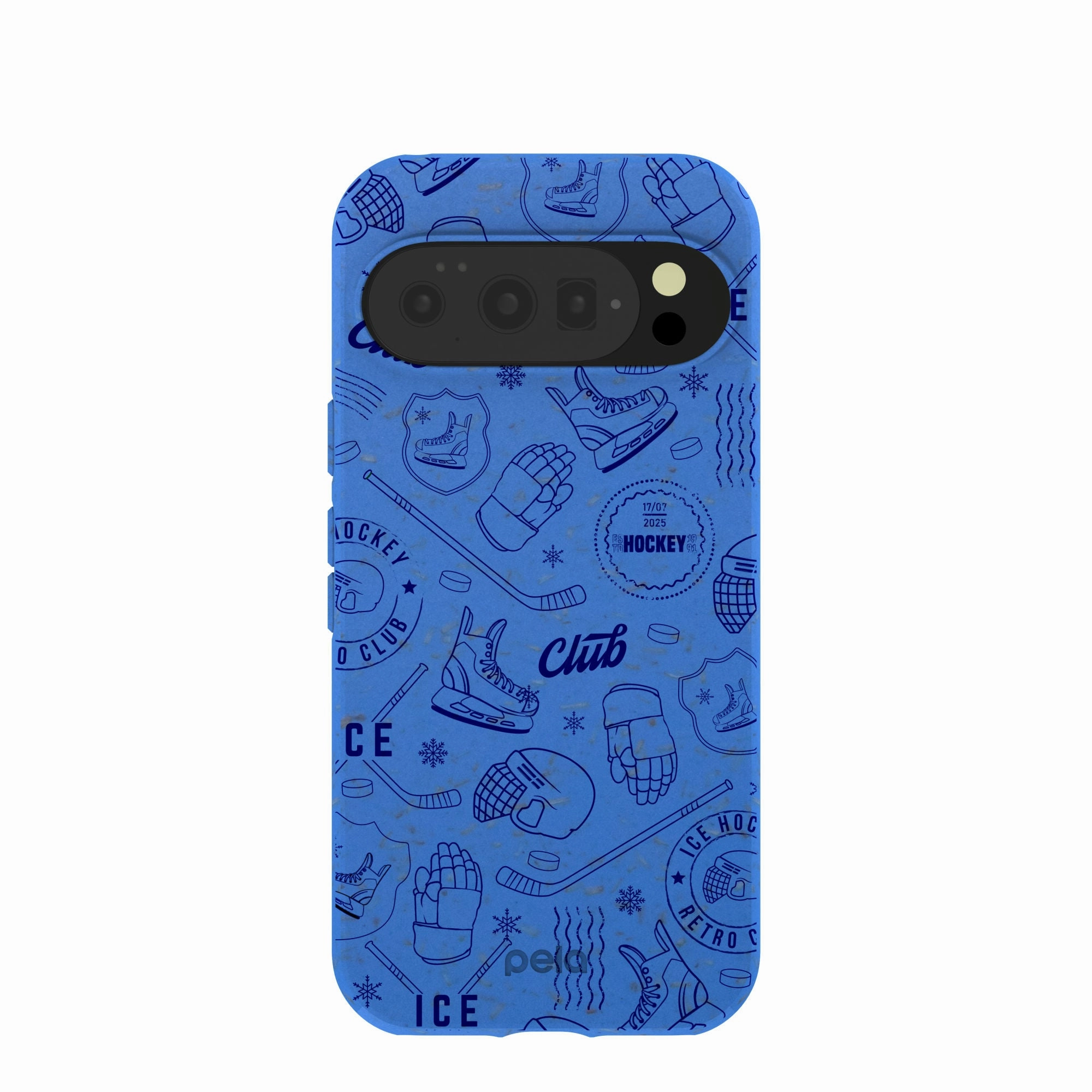 Smooth Design Scratch Barrier Electric Blue Hockey Postage Google Pixel 10/10 Pro Case