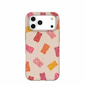 Modern Texture Metal Texture Seashell Gummy Bears iPhone 17 Pro Max Case