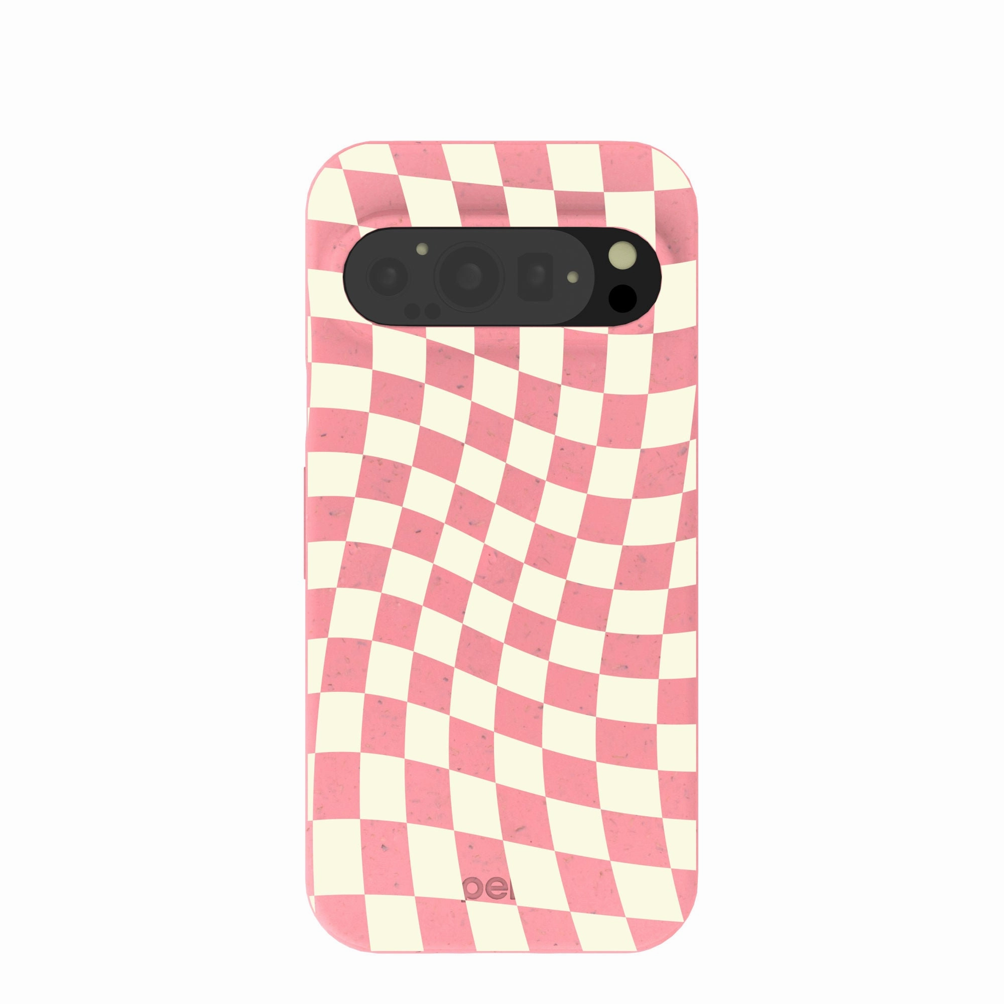 Bubblegum Pink Warped Checkers Google Pixel 9/9 Pro Case Soft Layer