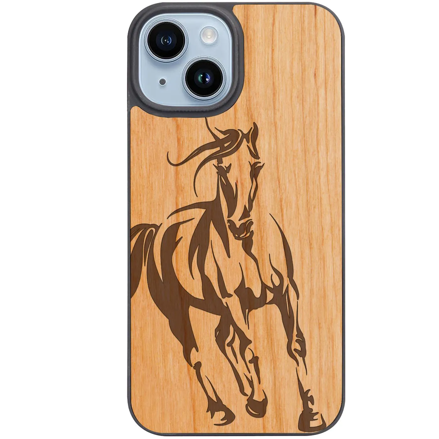 Horse 1 - Engraved Phone Case Smooth Look Texture 3D Effect