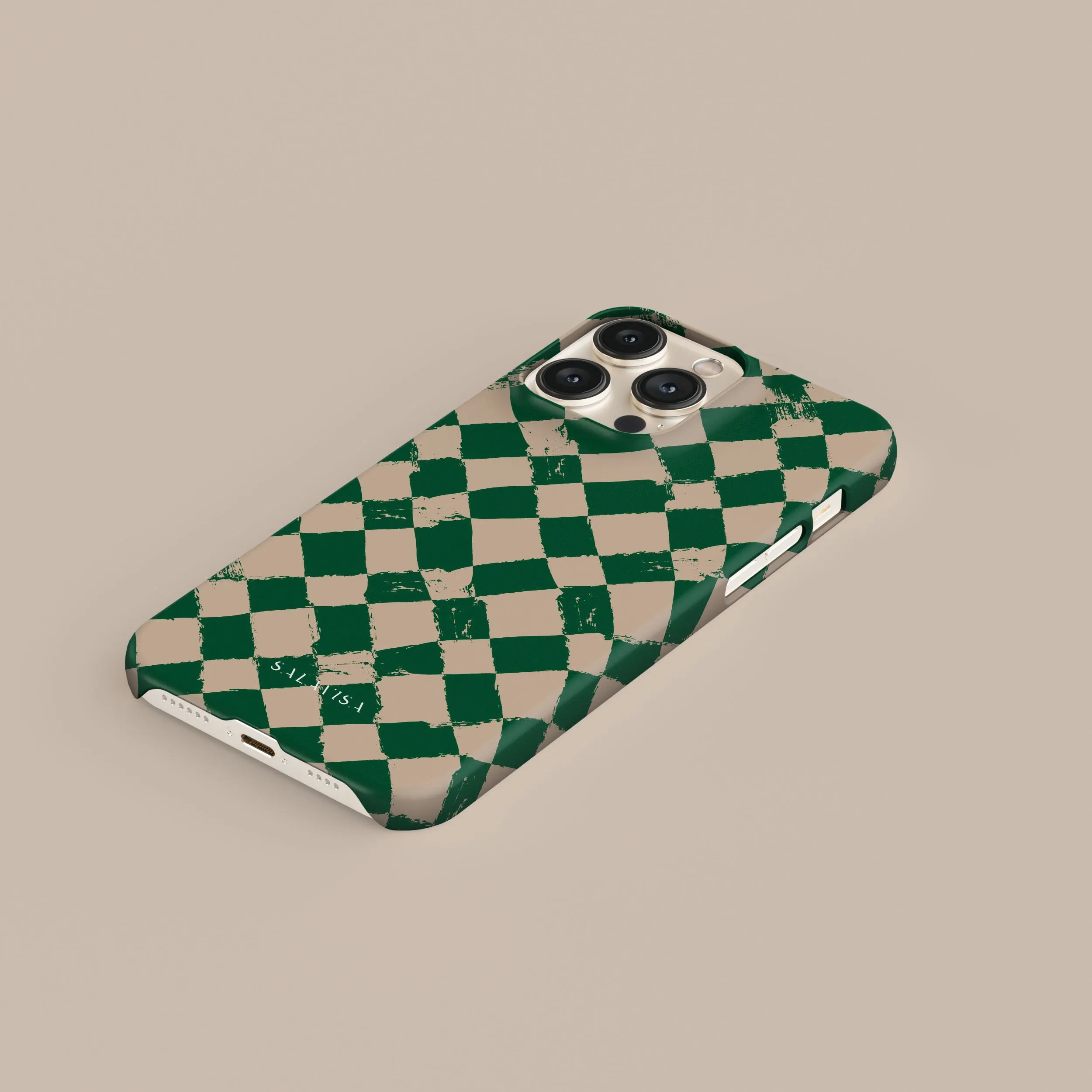 Matte Design Texture Smooth Shape Green Chess Phone Case