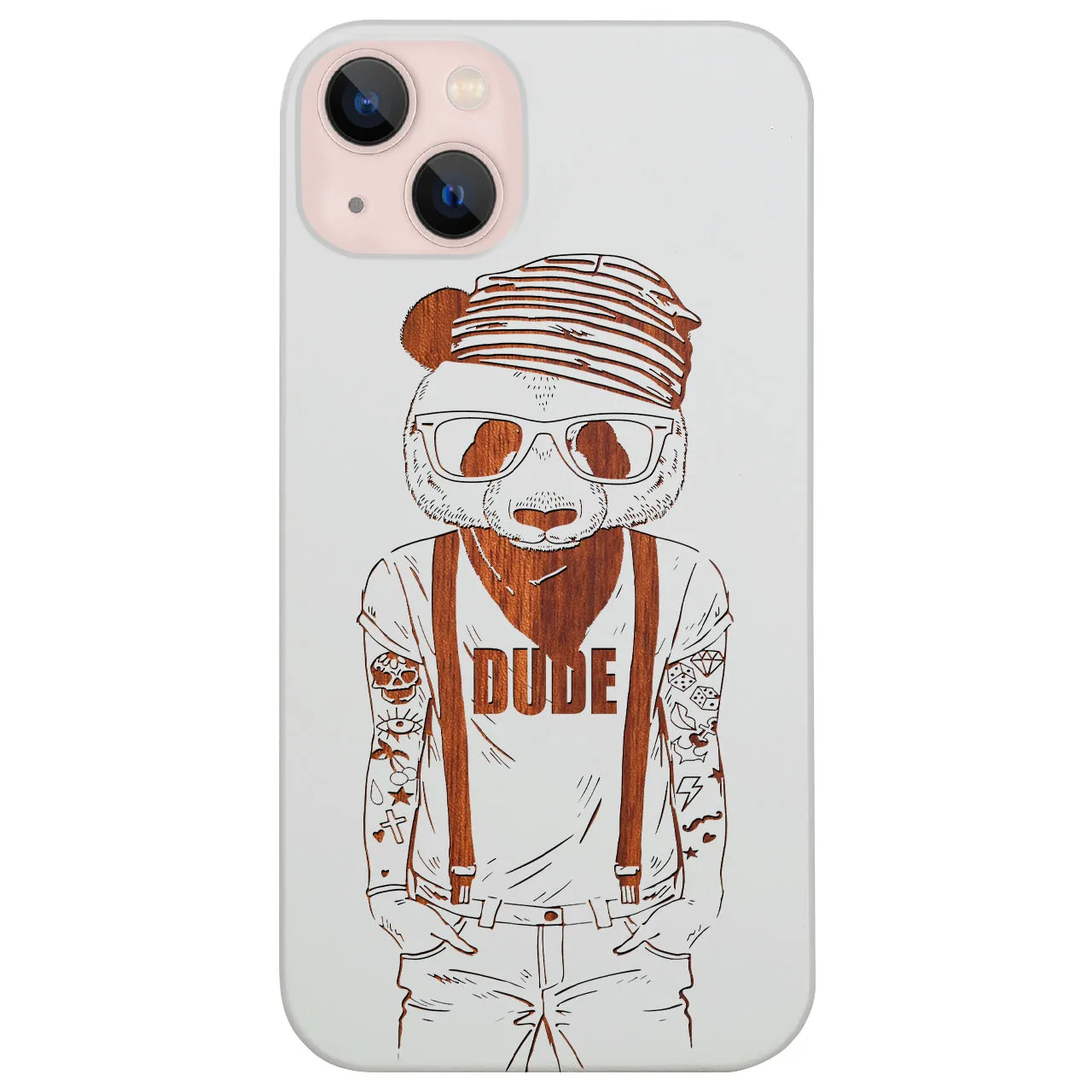 Durable Texture Layer Premium Edge Panda Boy - Engraved Phone Case