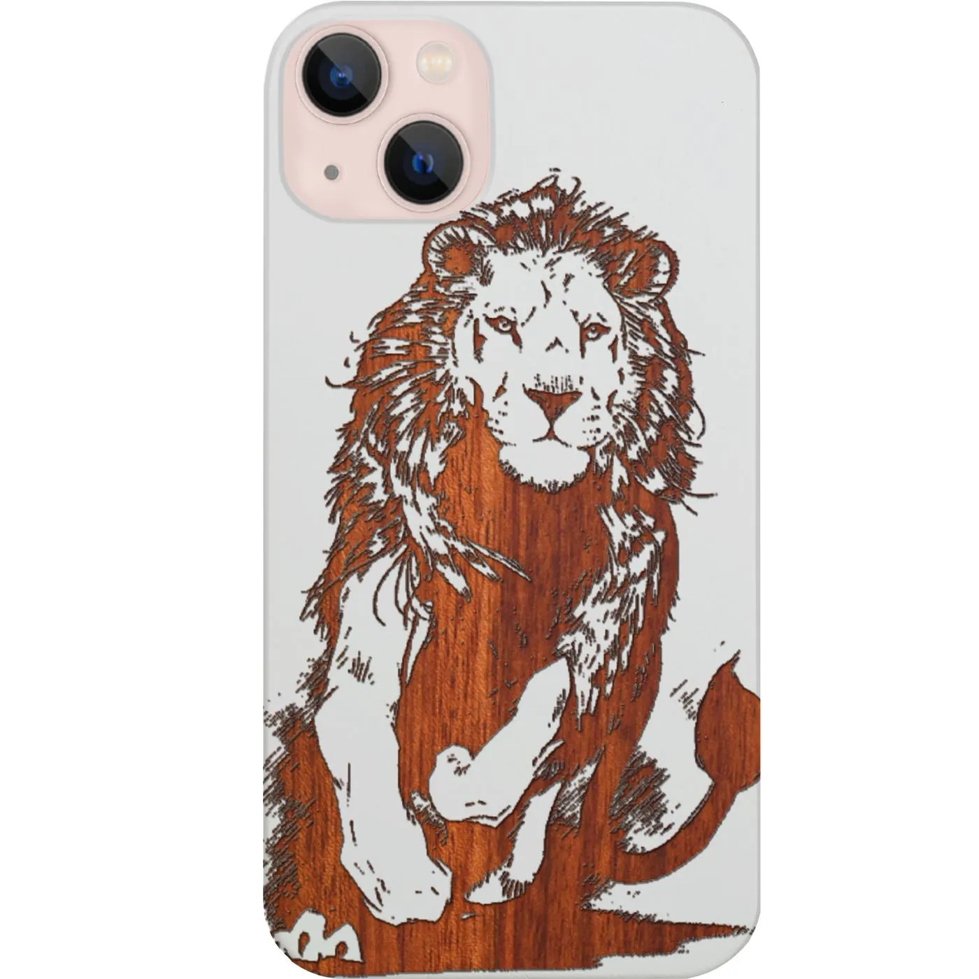 Running Lion - Engraved Phone Case Functional Design Elegant Layer Texture