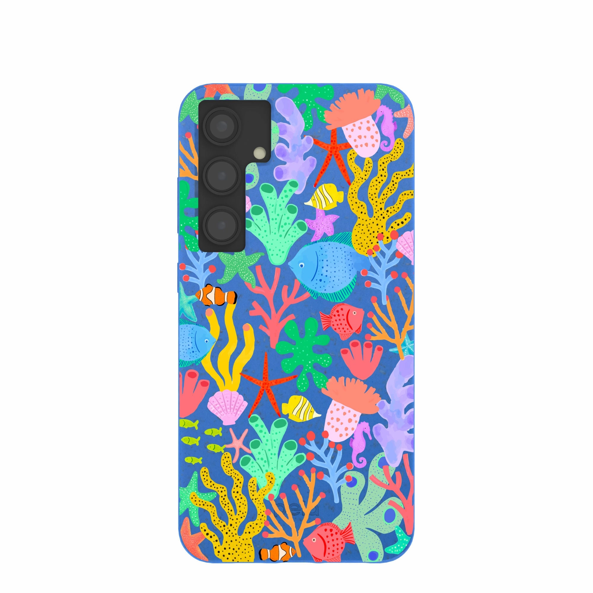 Anti Slip Electric Blue Underwater Blooms Samsung Galaxy S24 (Plus) Case