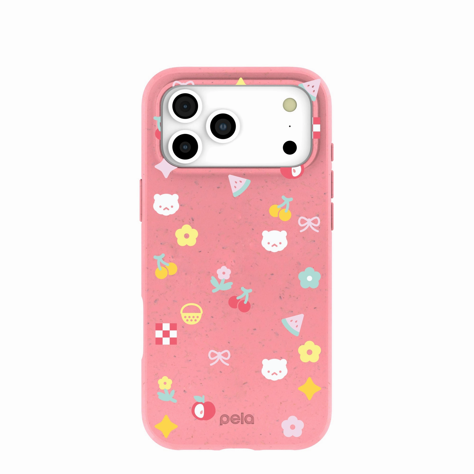 Strong Grip Bubblegum Pink Pretty Picnic iPhone 17 Pro Max Case