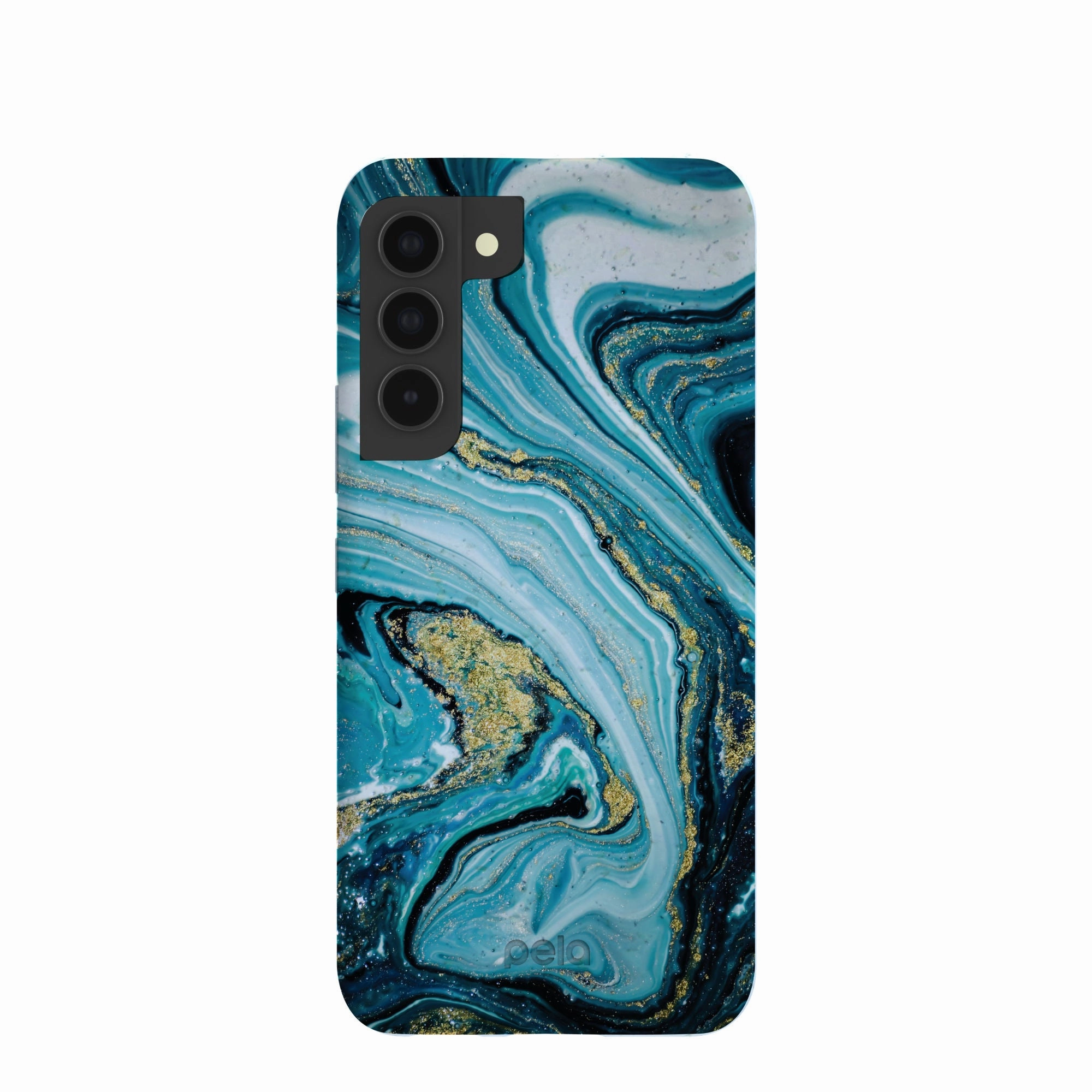 Office Accessory Everyday Function Powder Blue Marble Samsung Galaxy S22 Case