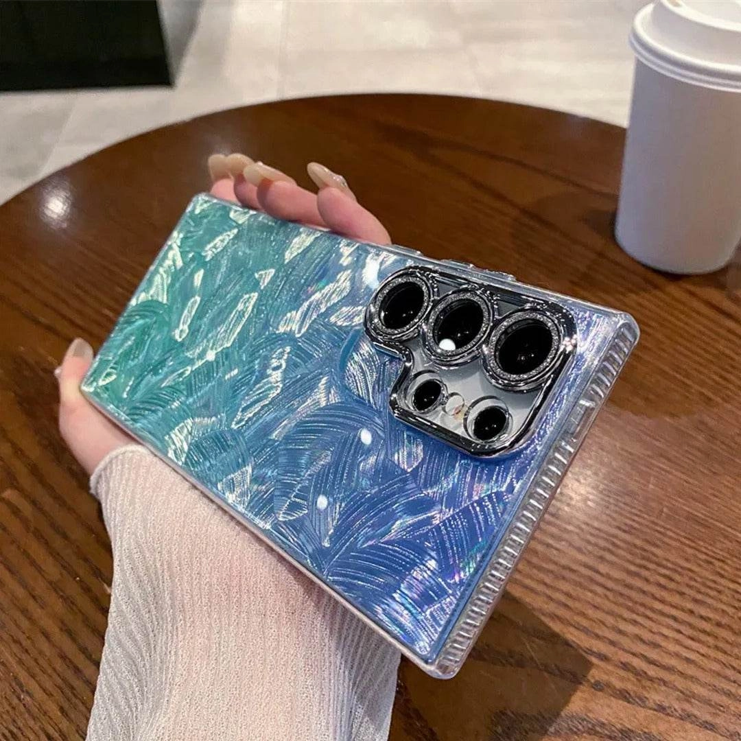 Matte Build Protective barrier Vibrant Gradient Ripple Effect Case - Samsung