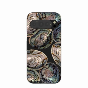 Black Abalone Shells Google Pixel 9/9 Pro Case Customizable Option
