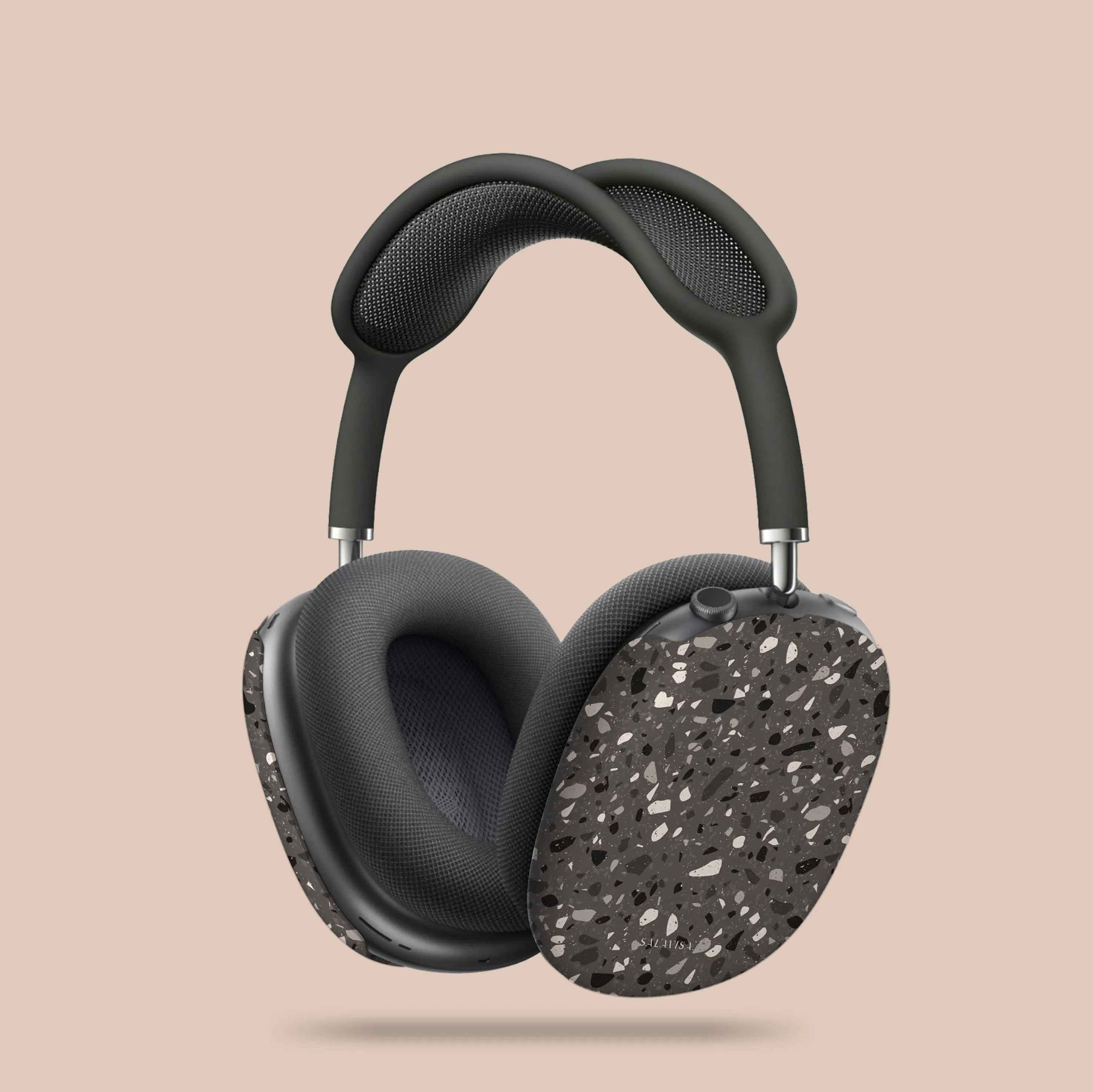 anti dust travel shell shockproof travel airpods protector Brown Terrazzo AirPods Max Case