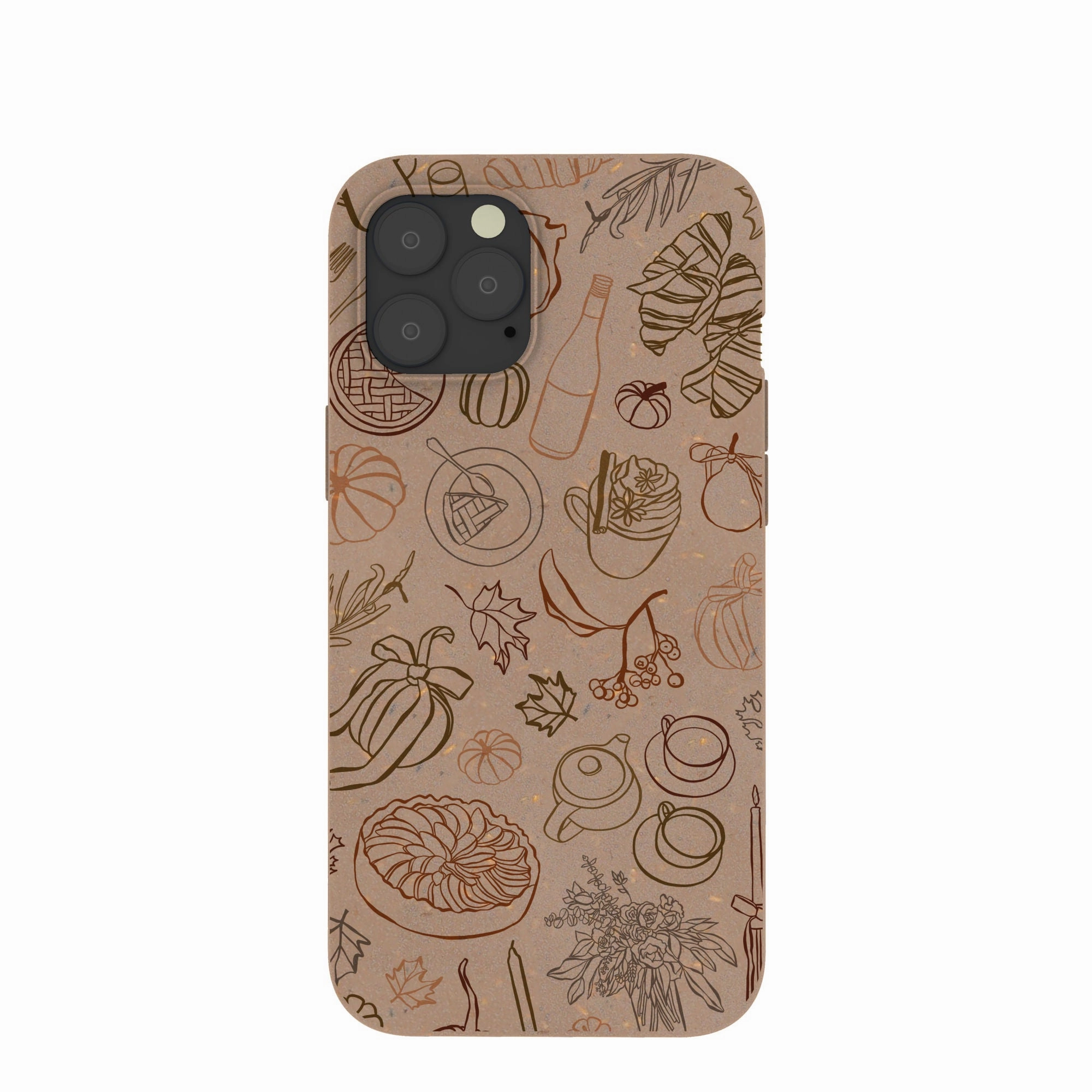 Chocolate Brown Autumn Sweets iPhone 12 Pro Max Case Comfort Build Layer Vivid Coloration