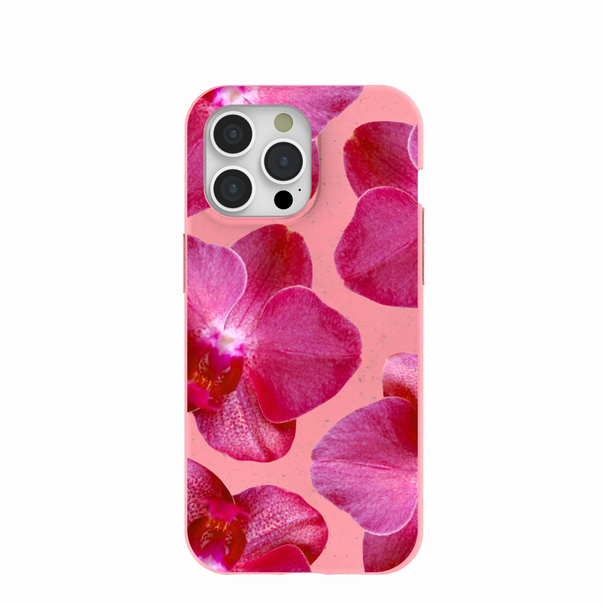 Precision Cutouts Stylish Texture Bubblegum Pink Pink Orchids iPhone 15 Pro Max Case