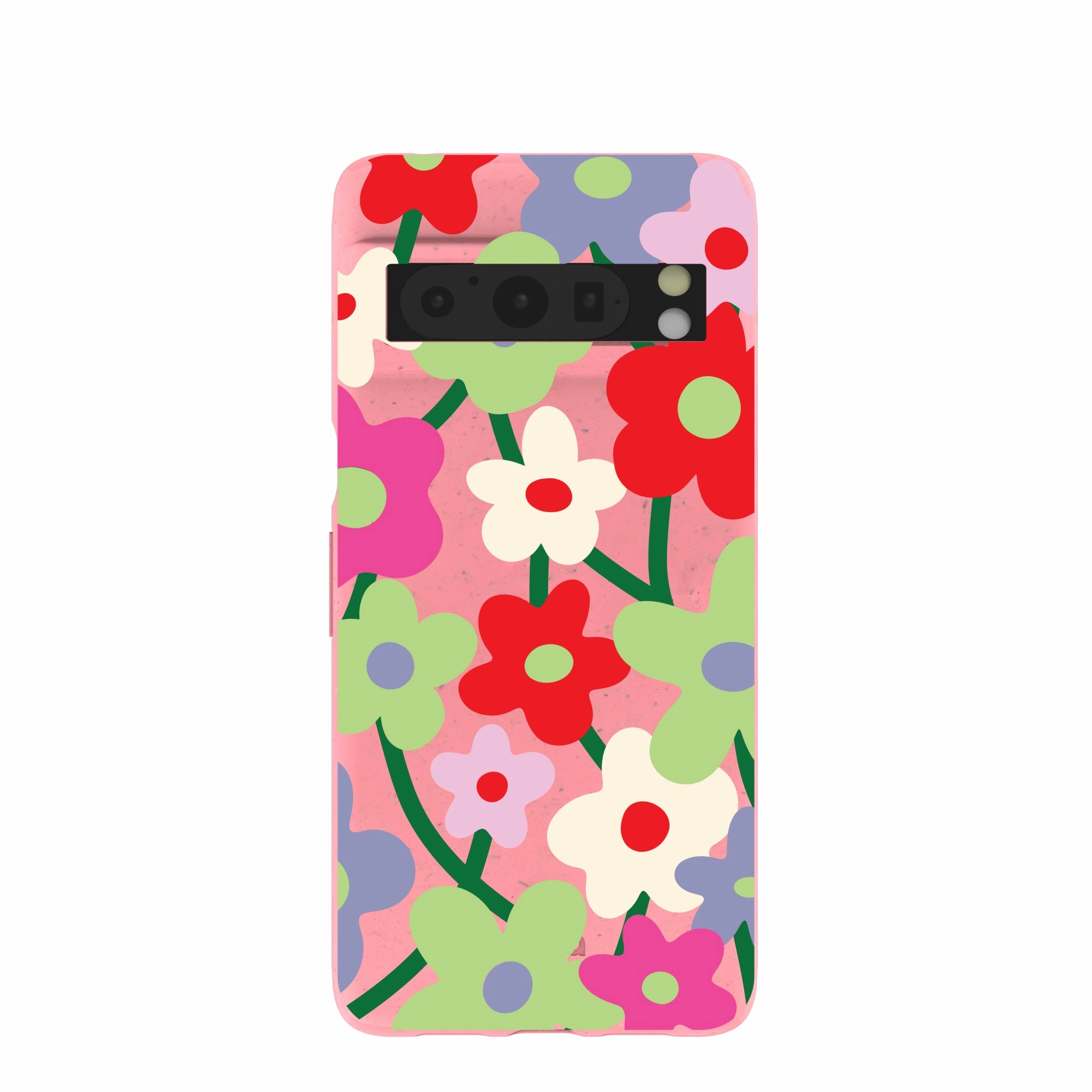 Glossy Pattern Bubblegum Pink Poppy Flora Google Pixel 8 Pro Case