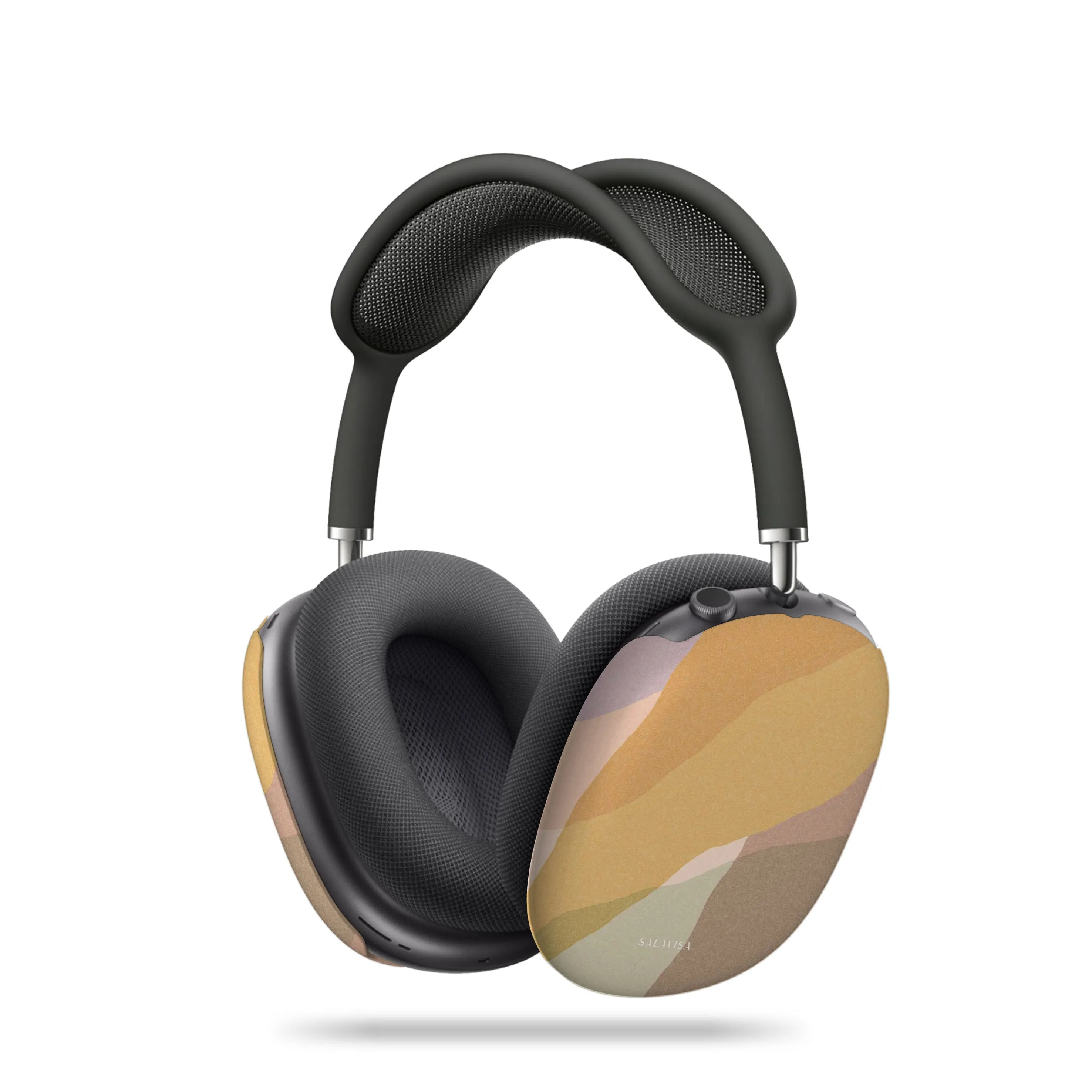 Orange Layers AirPods Max Case vivid gradient soft pastel handmade leather airpods case