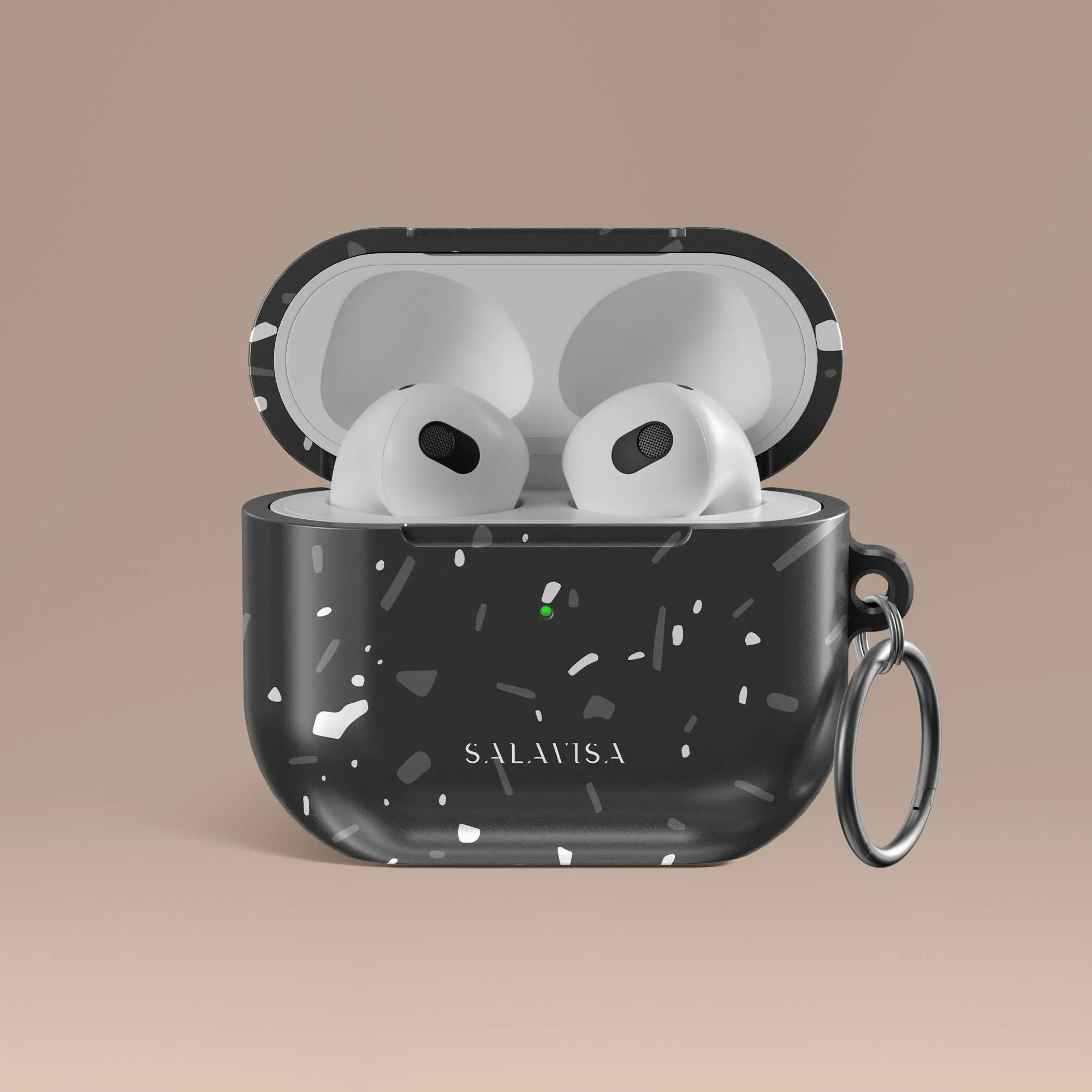 Black Terrazzo AirPods Case stylish pocket airpods case colorful silicone shell