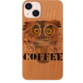 Hybrid Finish Owl with Coffee - UV Color Printed Phone Case