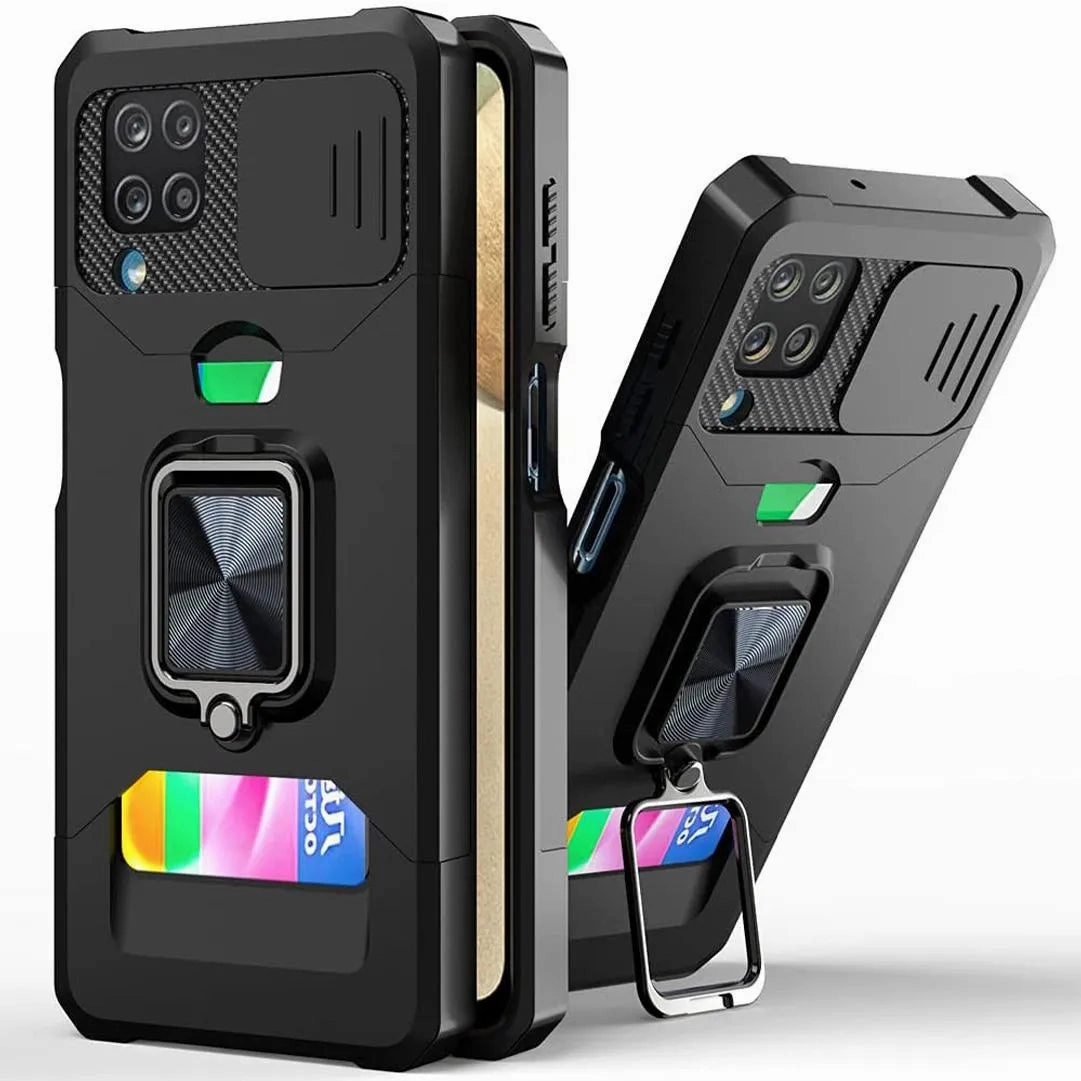 Luxury Surface Layer Samsung Galaxy A42 5G Armor Card Slot Case