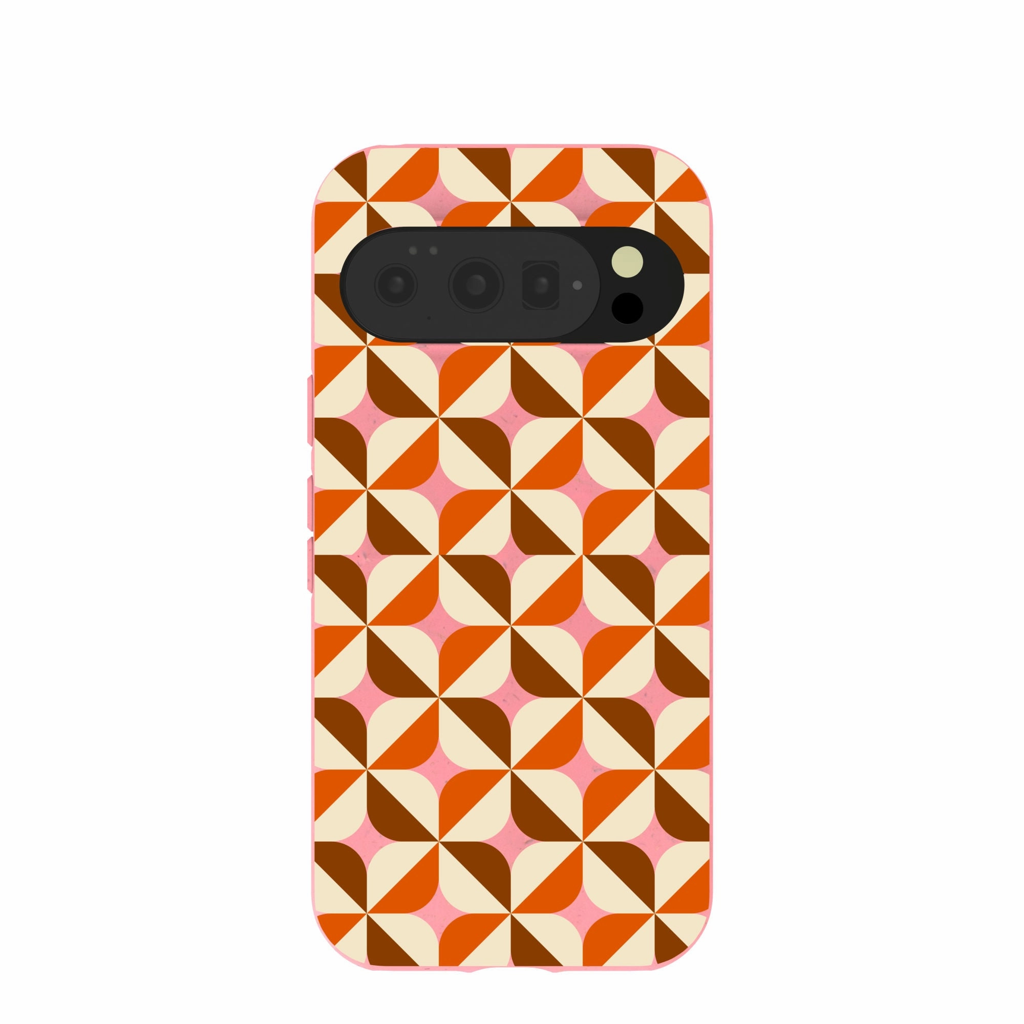 Bubblegum Pink Groovy Tiles Google Pixel 10/10 Pro Case Compact Texture