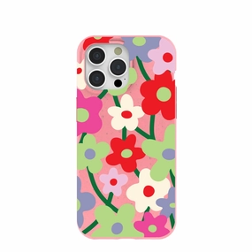Soft Surface Design Perfect Fit Bubblegum Pink Poppy Flora iPhone 15 Pro Max Case