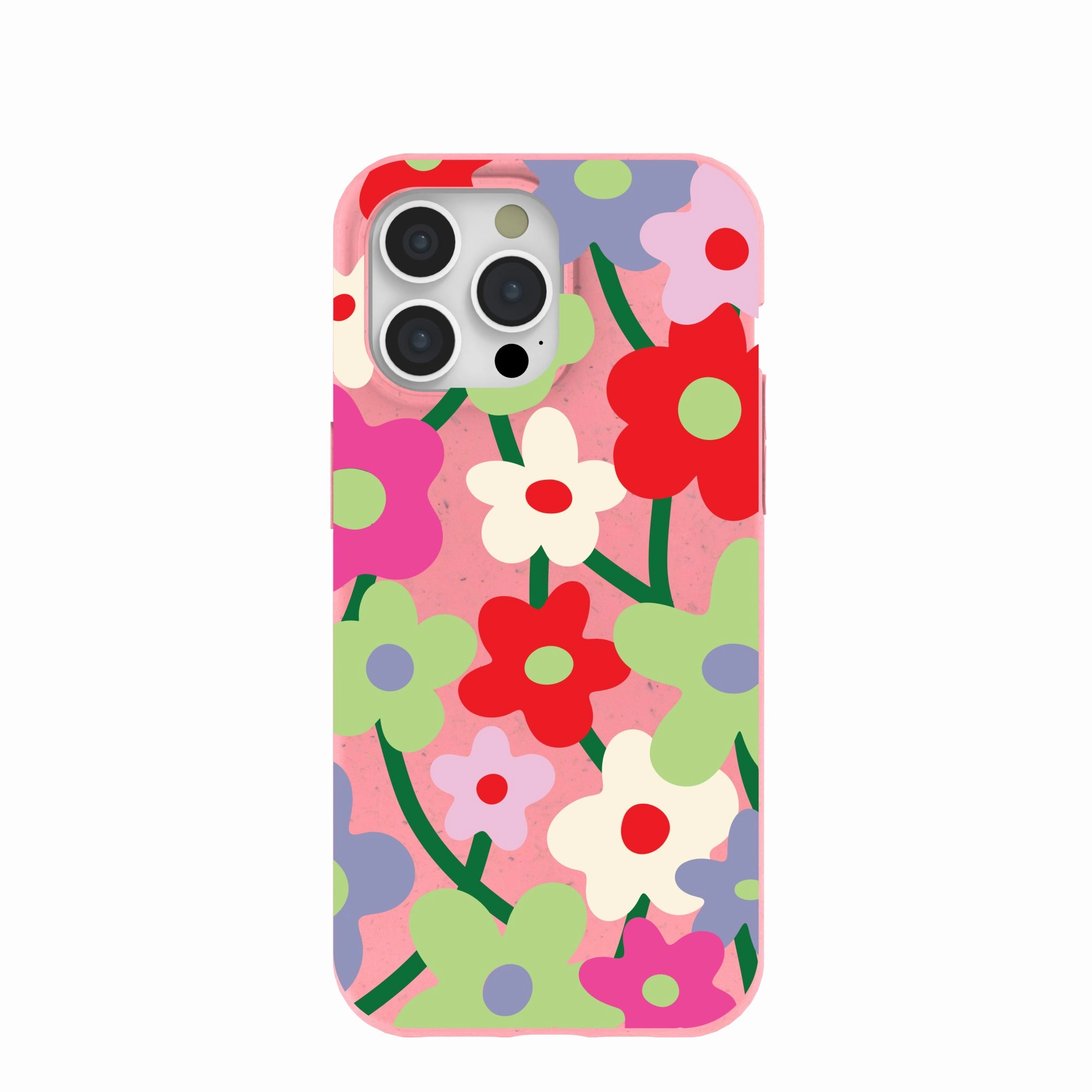 Soft Surface Design Perfect Fit Bubblegum Pink Poppy Flora iPhone 15 Pro Max Case