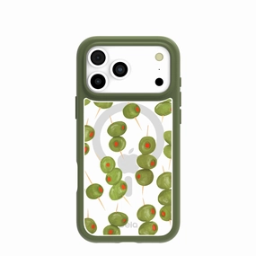 Smooth Fit Rugged Surface Clear Olive Hour iPhone 17 Pro Max Case With Forest Floor Ridge (MagSafe included)