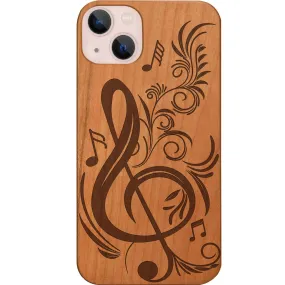 Comfort Edge Texture Subtle Touch Floral Music Note - Engraved Phone Case
